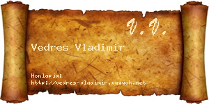 Vedres Vladimir névjegykártya